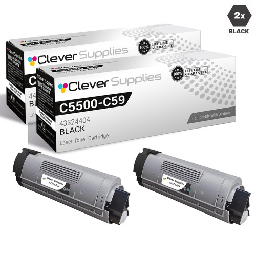 Compatible Okidata C5500 Toner Cartridge 2 Black (43324404)