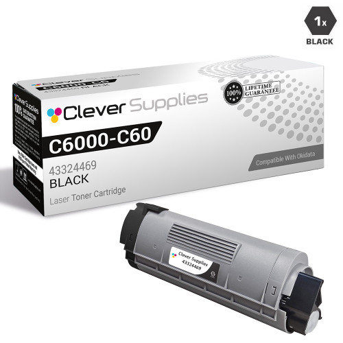 Compatible Okidata C6000dn Toner Cartridge Black (43324469)