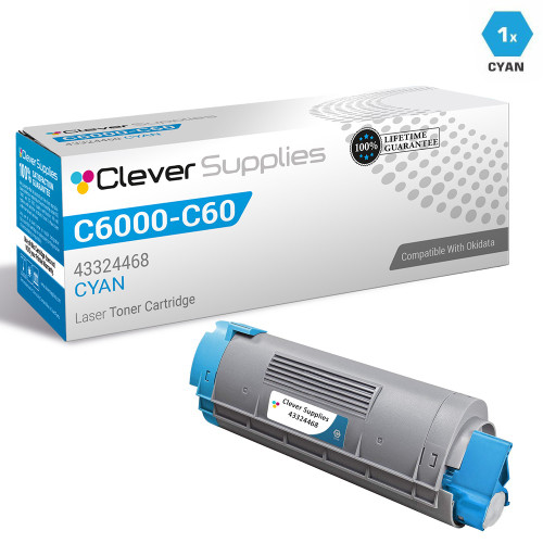 Compatible Okidata C6000dn Toner Cartridge Cyan (43324468)