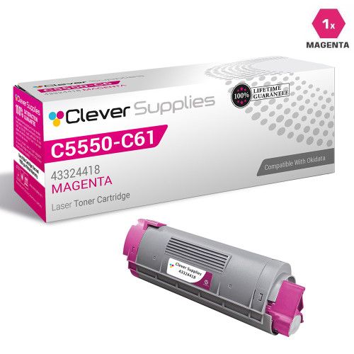Compatible Okidata C5550N Toner Cartridge Magenta (43324418)