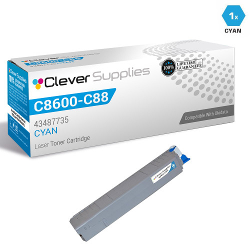 Compatible Okidata C8600 Toner Cartridge Cyan (43487735)