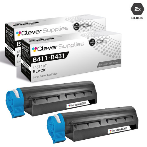 Compatible Okidata B411D Toner Cartridge 2 Black (44574701)