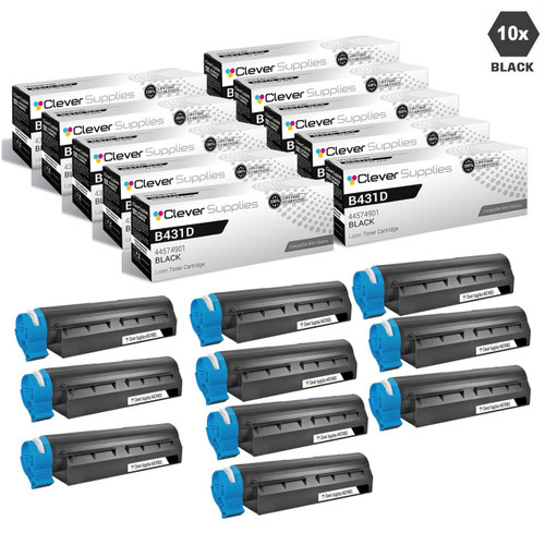 Compatible Okidata B431d Toner Cartridge 10 Black (44574901)
