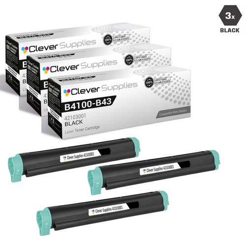 Compatible Okidata B4100 Toner Cartridge 3 Black (42103001)