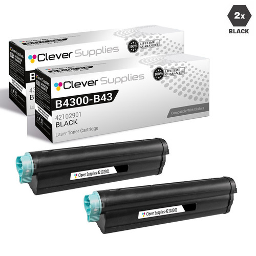 Compatible Okidata B4300 Toner Cartridge 2 Black (42102901)