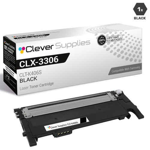 Compatible Samsung CLX-3306 Toner Cartridge Black (CLT-K406S)