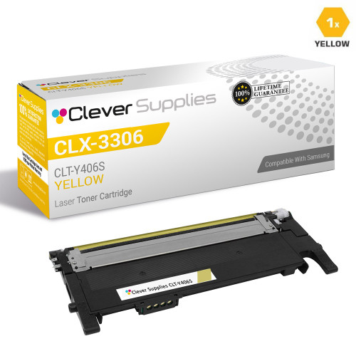 Compatible Samsung CLX-3306 Toner Cartridge Yellow (CLT-Y406S)