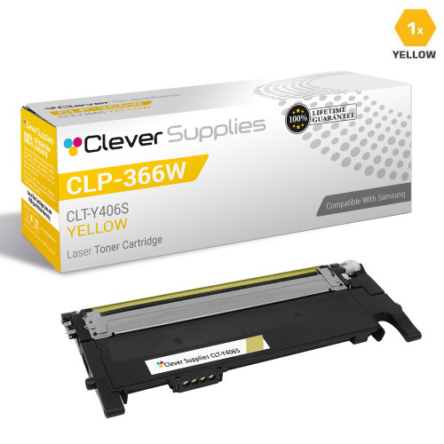 Compatible Samsung CLP-366W Toner Cartridge Yellow (CLT-Y406S)