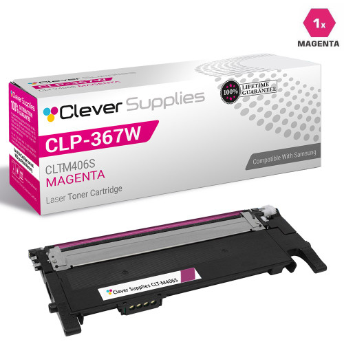 Compatible Samsung CLP-367W Toner Cartridge Magenta (CLT-M406S)