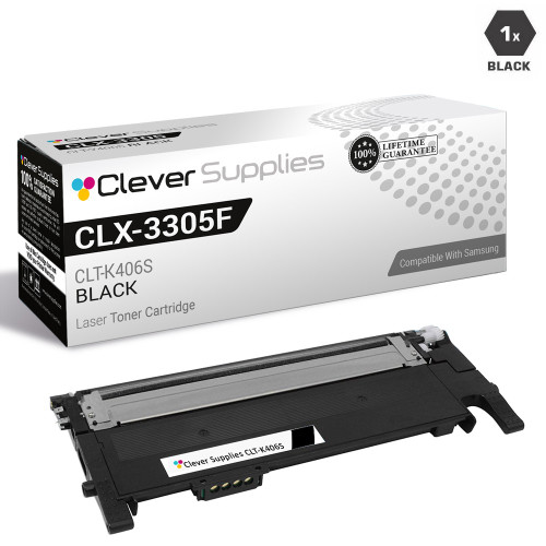 Compatible Samsung CLX-3305FN Toner Cartridge Black (CLT-K406S)