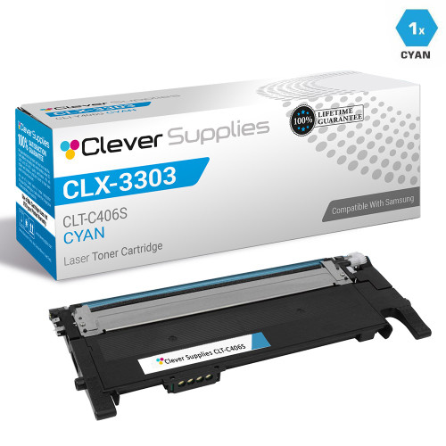 Compatible Samsung CLX-3303 Toner Cartridge Cyan (CLT-C406S)
