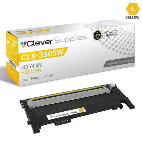 Compatible Samsung CLX-3305W Toner Cartridge Yellow (CLT-Y406S)