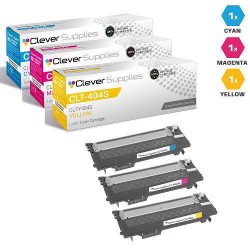 Compatible Samsung CLT-404S Toner Cartridge 3 Color Set (CLT-C404S, CLT-M404S, CLT-Y404S)