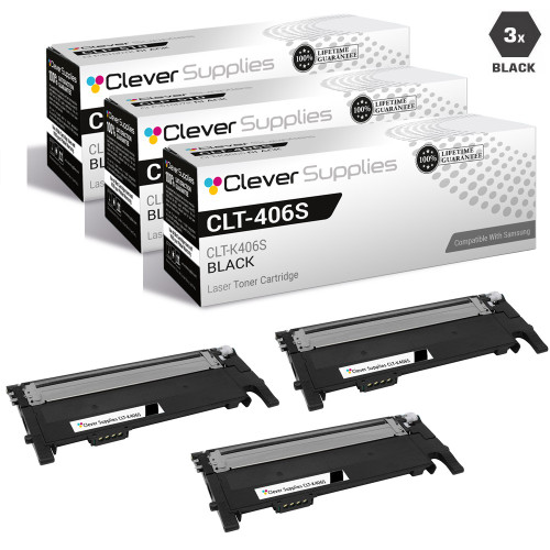 Compatible Samsung CLT-406S Toner Cartridge 3 Black (CLT-K406S)
