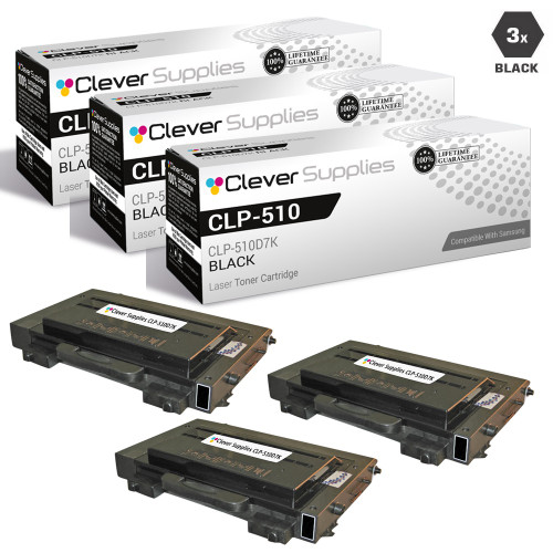 Compatible Samsung CLP-510 Toner Cartridge 3 Black (CLP-510D7K)