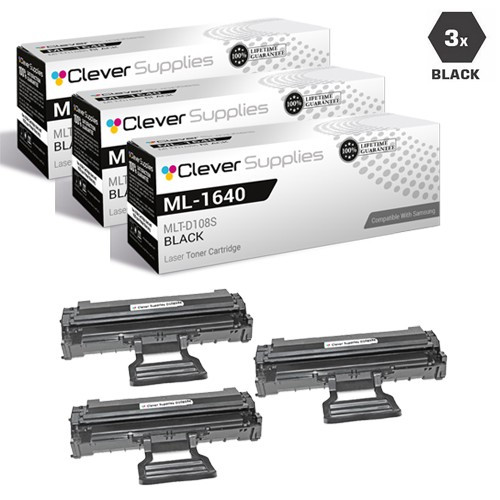 Compatible Samsung ML-1640 Toner Cartridge 3 Black (MLT-D108S)
