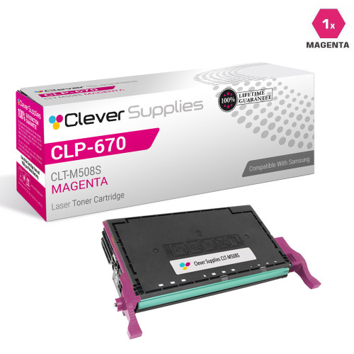 Compatible Samsung CLP-670 Toner Cartridge Magenta (CLT-M508S)