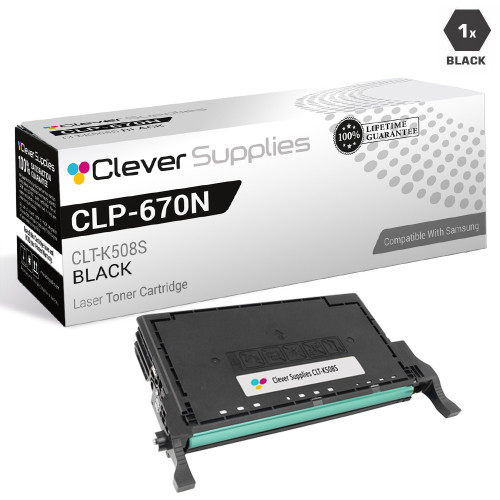 Compatible Samsung CLP-670N Toner Cartridge Black (CLT-K508S)