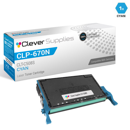 Compatible Samsung CLP-670N Toner Cartridge Cyan (CLT-C508S)