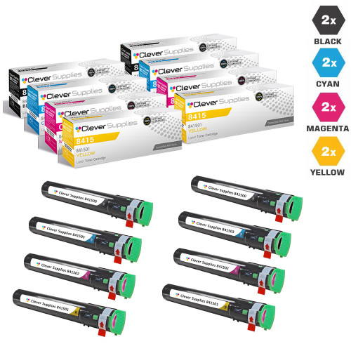 Compatible Ricoh 8415 Toner Cartridge 8 Color Set (841500, 841503, 841502, 841501)