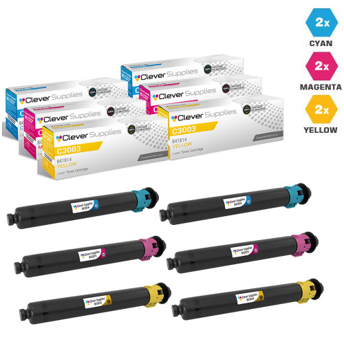 Compatible Ricoh C3003 Toner Cartridge 6 Color Set (841816, 841815, 841814)