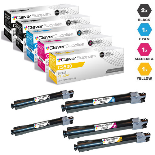 Compatible Ricoh C3500 Toner Cartridge 5 Color Set (888604, 888607, 888606, 888605)