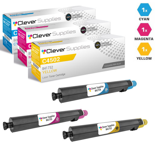 Compatible Ricoh C4502 Toner Cartridge 3 Color Set (841754, 841753, 841752)