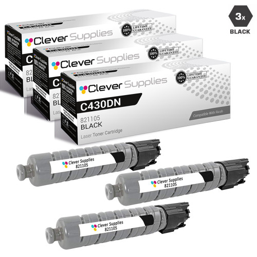 Compatible Ricoh C430DN Toner Cartridge 3 Black (821105)
