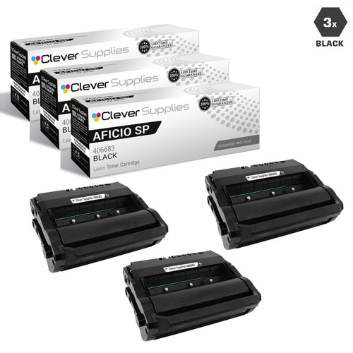 Compatible Ricoh Aficio SP 5200DN Toner Cartridge 3 Black (406683)