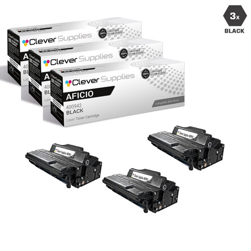 Compatible Ricoh Aficio AP400 Toner Cartridge 3 Black (400942)