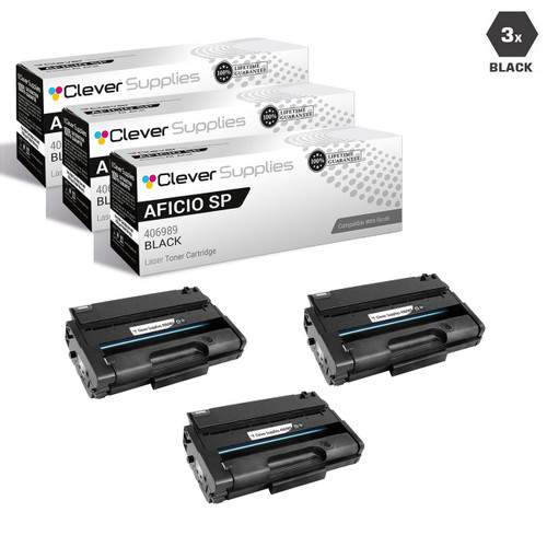 Compatible Ricoh Aficio SP 3500DN Toner Cartridge 3 Black (406989)