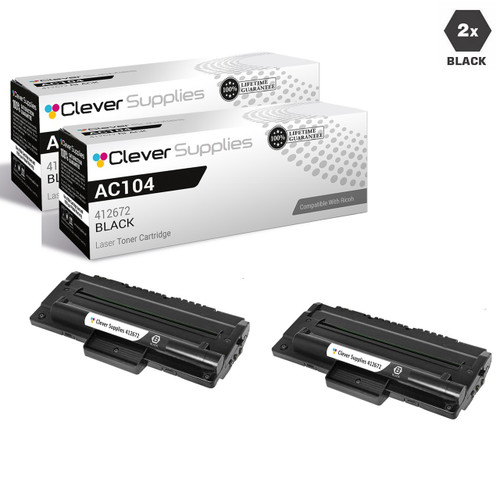 Compatible Ricoh AC104 Toner Cartridge 2 Black (412672)