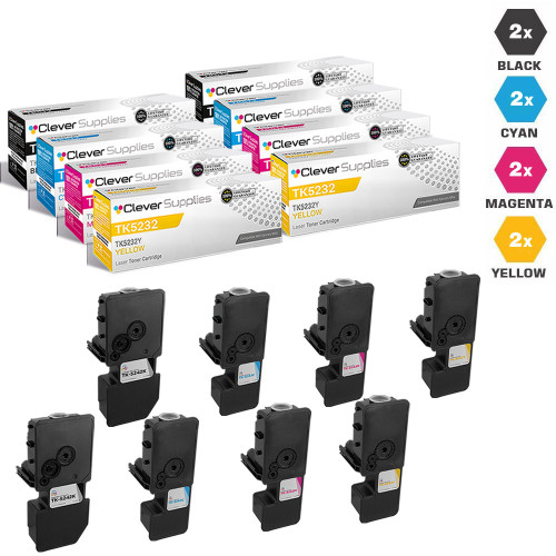 Compatible Kyocera-Mita TK5232 Toner Cartridge 8 Color Set (TK5232K, TK5232C, TK5232M, TK5232Y)