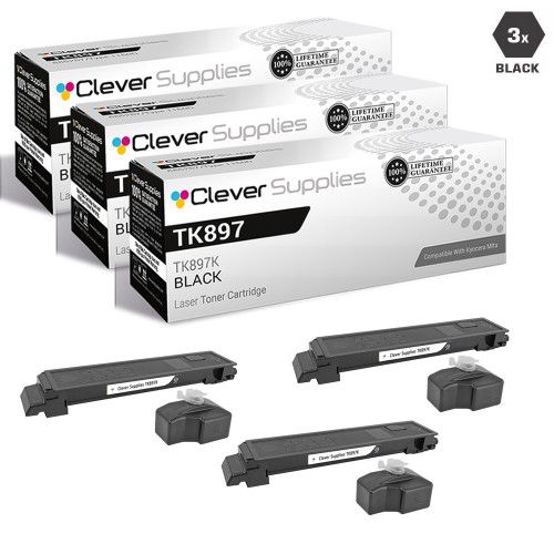 Compatible Kyocera-Mita TK897 Toner Cartridge 3 Black (TK897K)