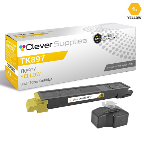 Compatible Kyocera-Mita TK897 Toner Cartridge Yellow (TK897Y)