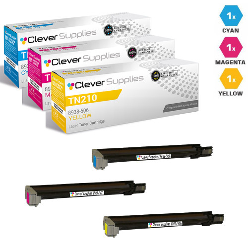Compatible Konica-Minolta TN210 Toner Cartridge 3 Color Set (8938-508, 8938-507, 8938-506)