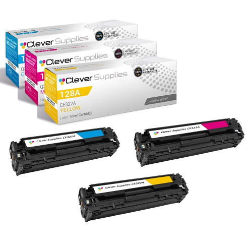 Compatible HP CP1520 (CE321A CE322A CE323A) Toner Cartridge 3 Color Set