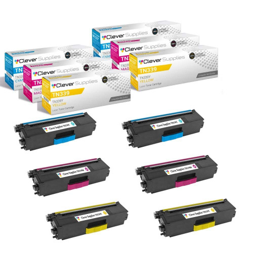 Compatible Brother TN339 (TN339C TN339M TN339Y) Toner Cartridge 6 Color Set