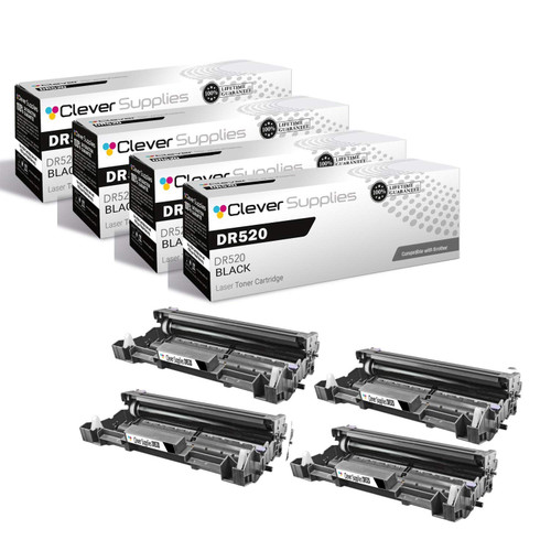 Compatible Brother DR520 (DR520) Toner Cartridge Black 4 Pack