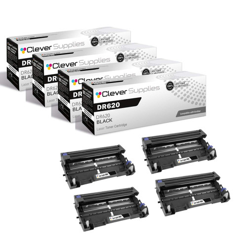 Compatible Brother DR620 (DR620) Toner Cartridge Black 4 Pack