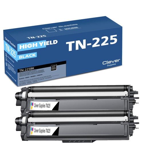 Compatible Brother TN221 (TN221Bk) Toner Cartridge Black 2 Pack