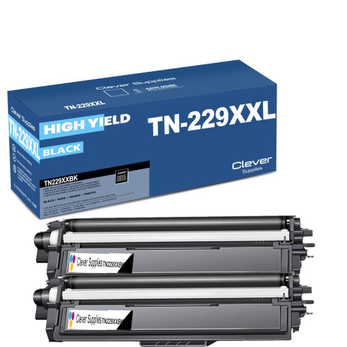 Compatible Brother TN229XXL (TN229XXLBK) Toner Cartridge Black 2 Pack