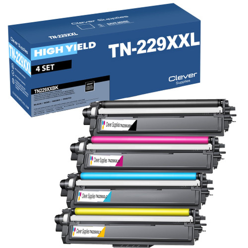 Compatible Brother TN229XXL (TN229XXLBK, TN229XXLC, TN229XXLY, TN229XXLM) Toner Cartridge 4 Color Set
