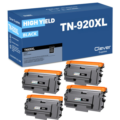 Compatible Brother TN920XL (TN-920XL) Toner Cartridge Black 4 Pack