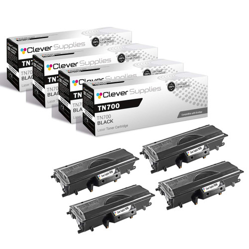 Compatible Brother TN700 (TN700) Toner Cartridge Black 4 Pack