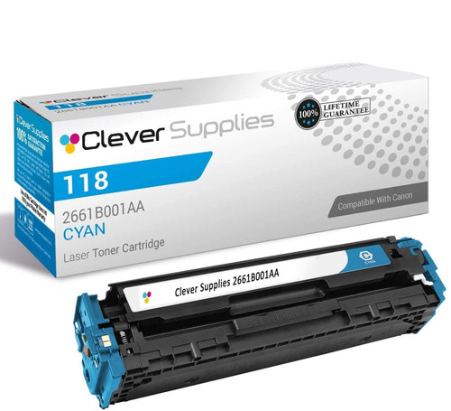 Compatible Canon 118 (2661B001AA) Toner Cartridge Cyan