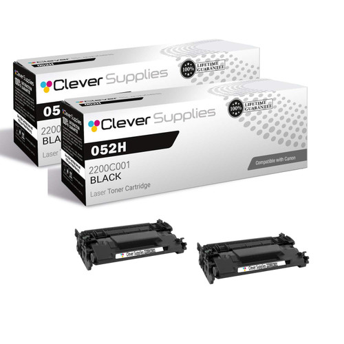 Compatible Canon 052H (2200C001) Toner Cartridge Black 2 Pack