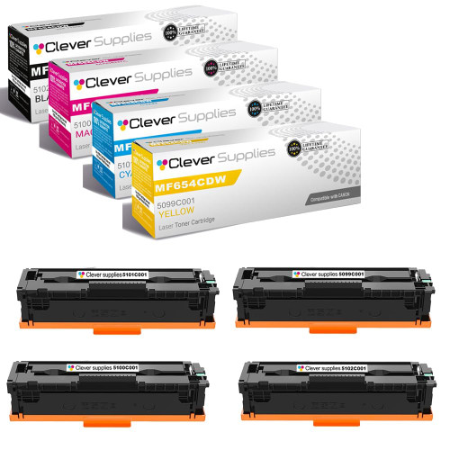 Compatible Canon MF654CDW (5102C001, 5101C001, 5100C001, 5099C001) Toner Cartridge 4 Color Set