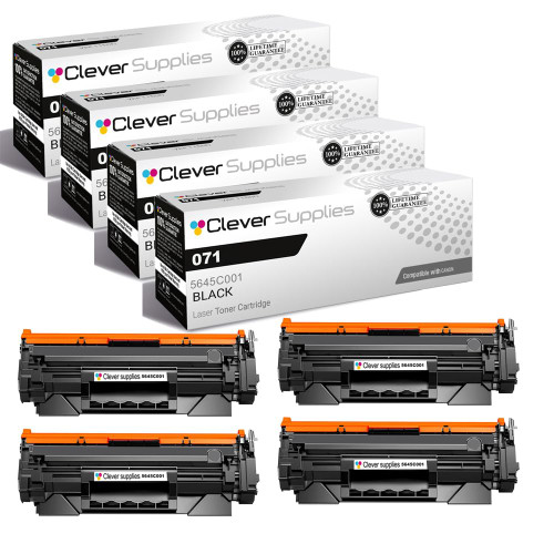 Compatible Canon 071 (5645C001) Toner Cartridge Black 4 Pack