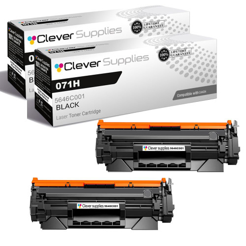 Compatible Canon 071H (5646C001) Toner Cartridge Black 2 Pack